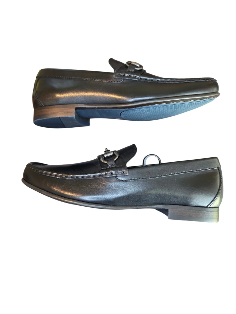 Vince Camuto Black Leather Bit Loafers